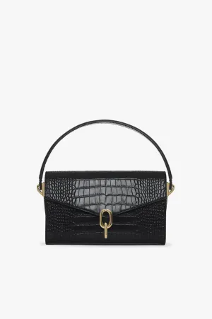 Anine Bing - Colette Bag in Black Croco