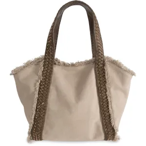 Arctic 19" x 13" Frayed Canvas Handbag