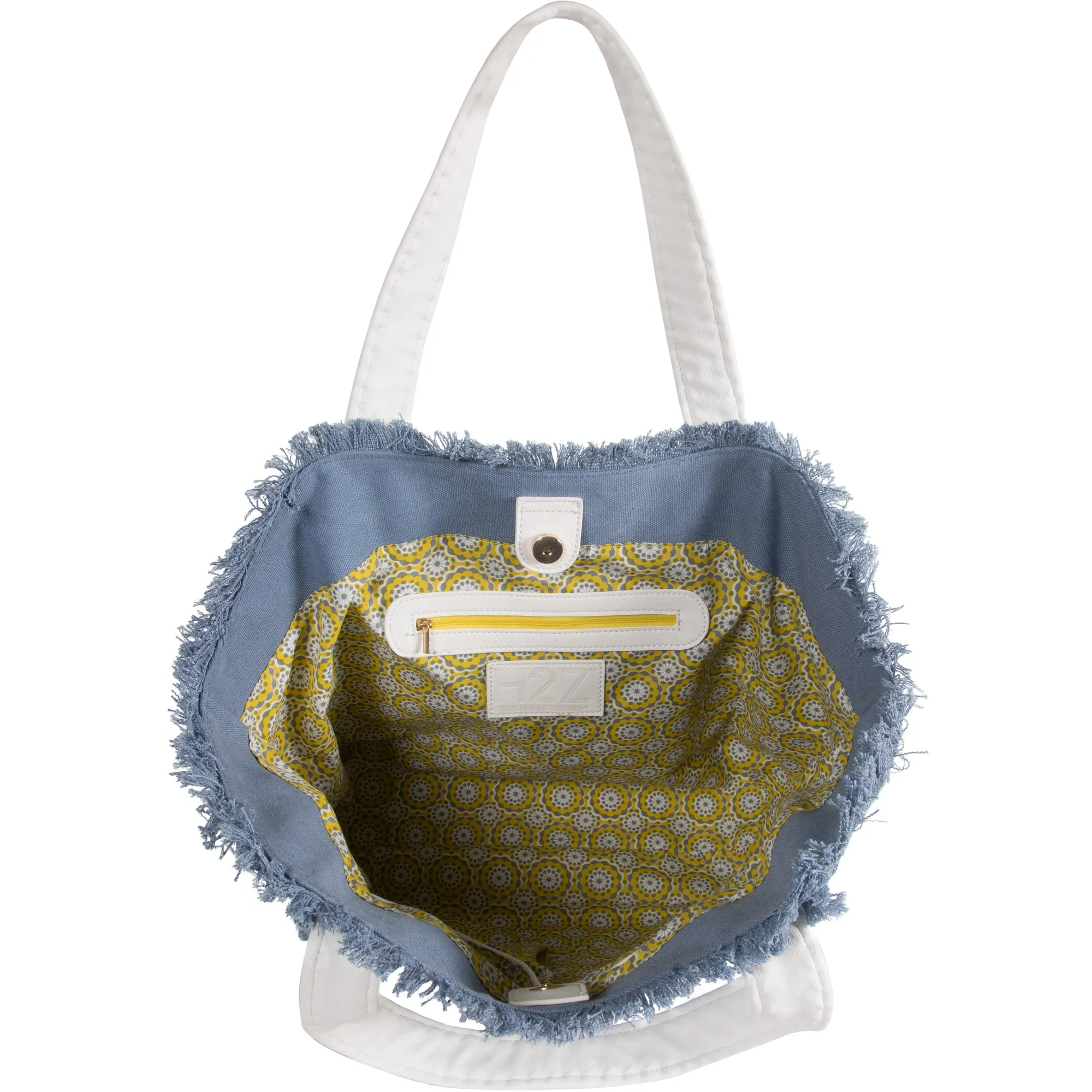 Arctic 19" x 13" Frayed Canvas Handbag