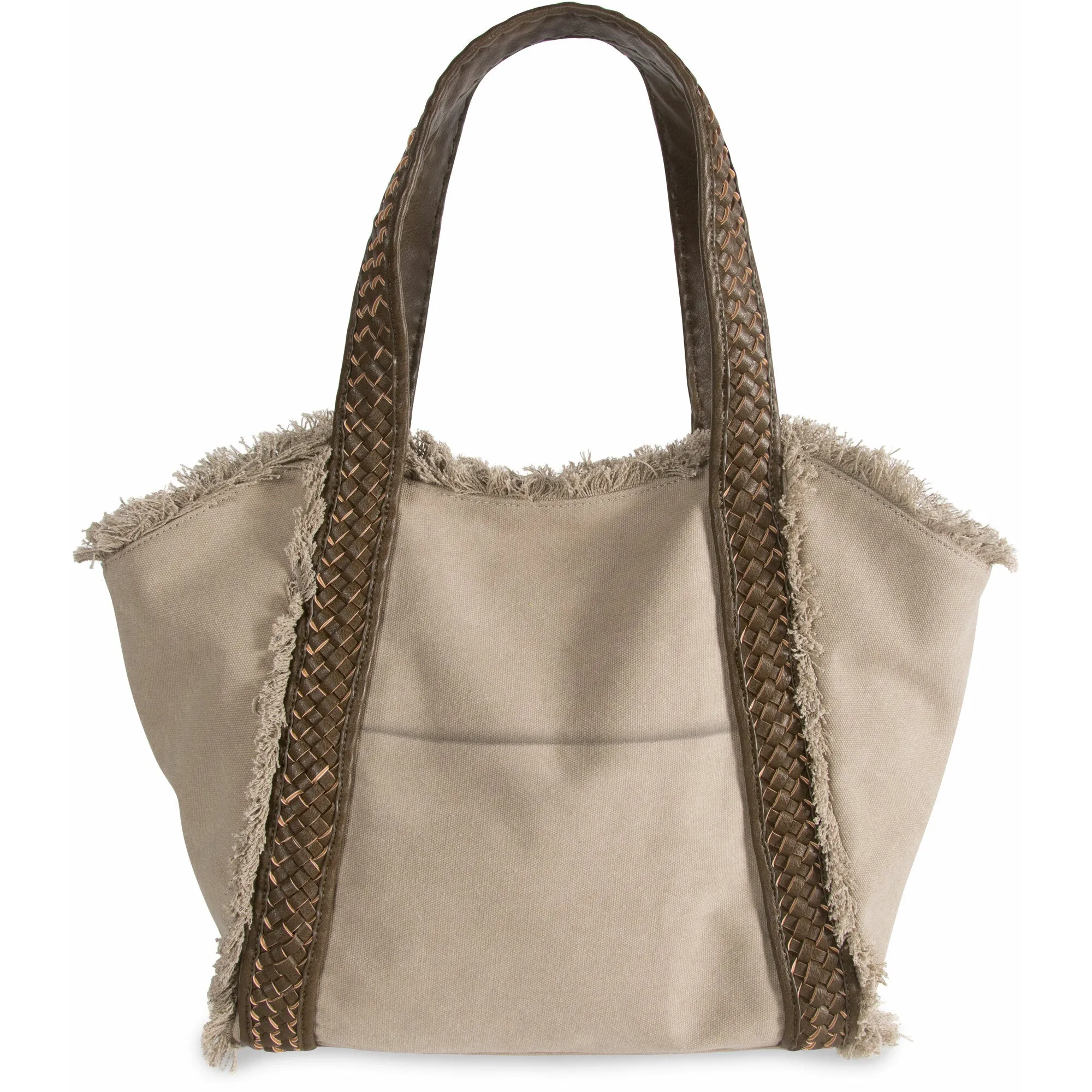 Arctic 19" x 13" Frayed Canvas Handbag