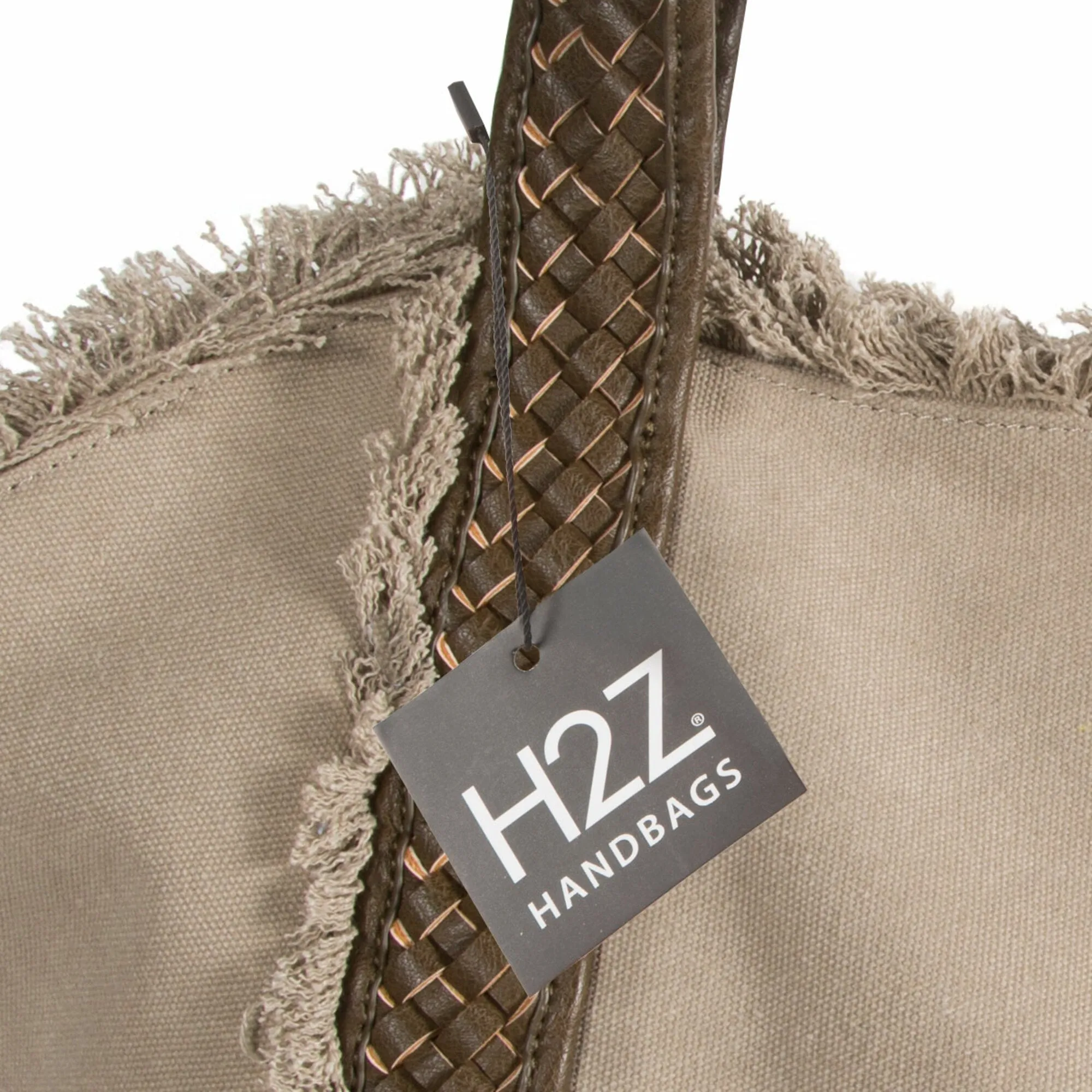 Arctic 19" x 13" Frayed Canvas Handbag