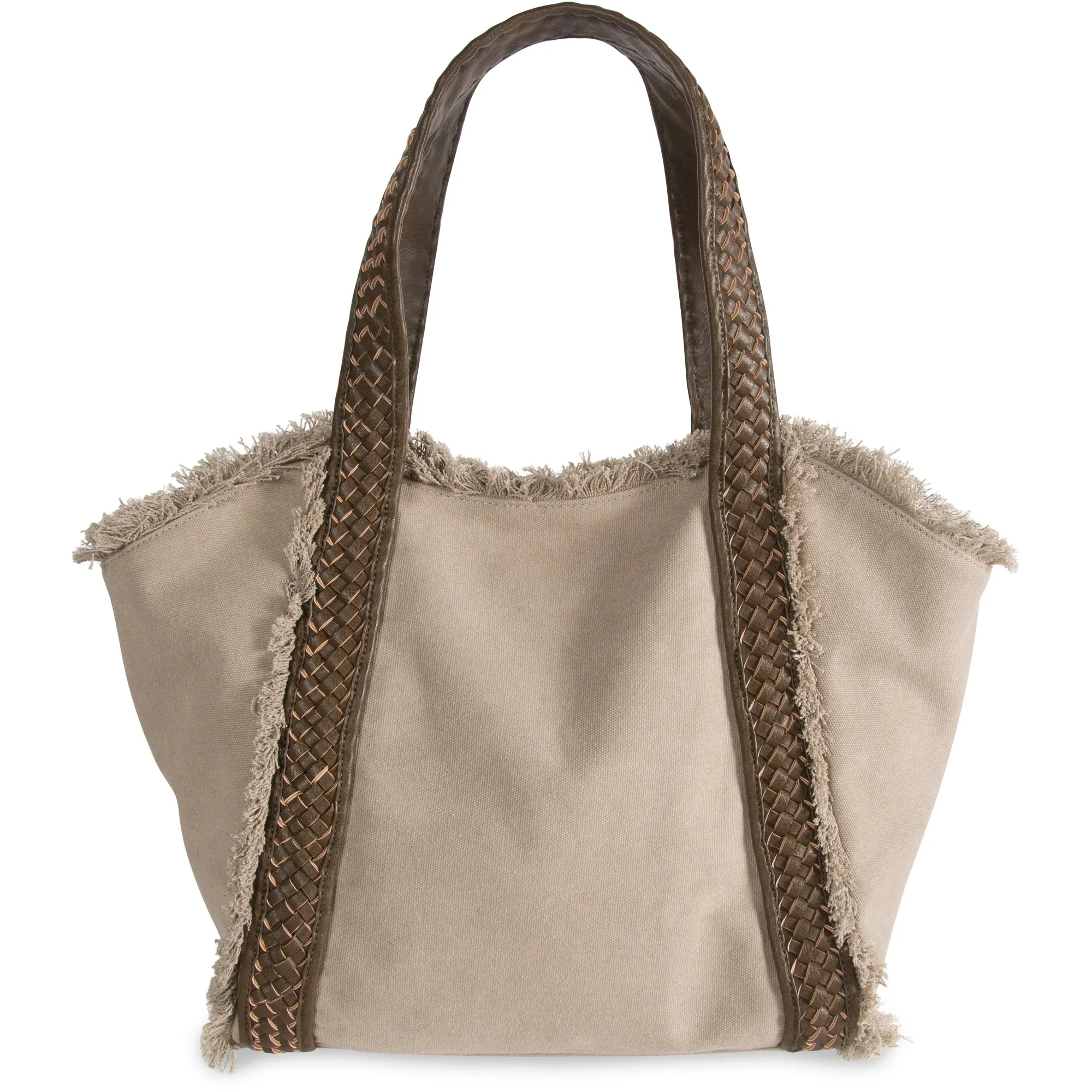 Arctic 19" x 13" Frayed Canvas Handbag