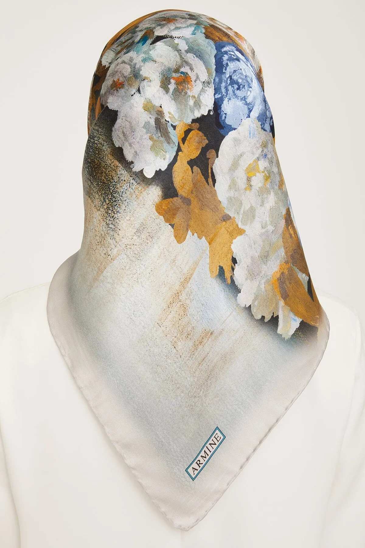 Armine Kemboja Floral Silk Scarf #52