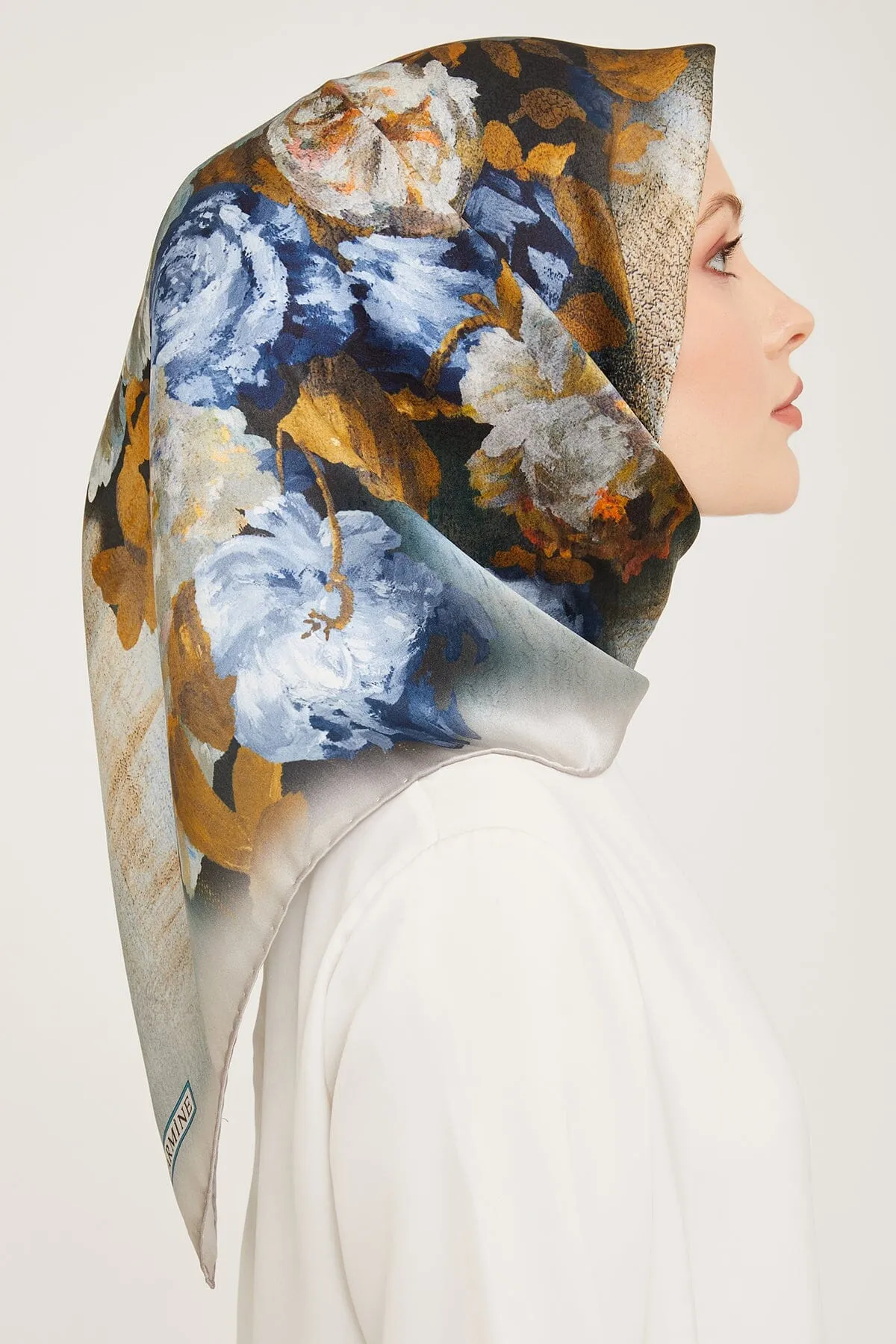 Armine Kemboja Floral Silk Scarf #52