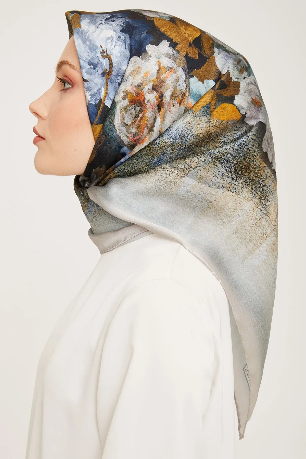 Armine Kemboja Floral Silk Scarf #52