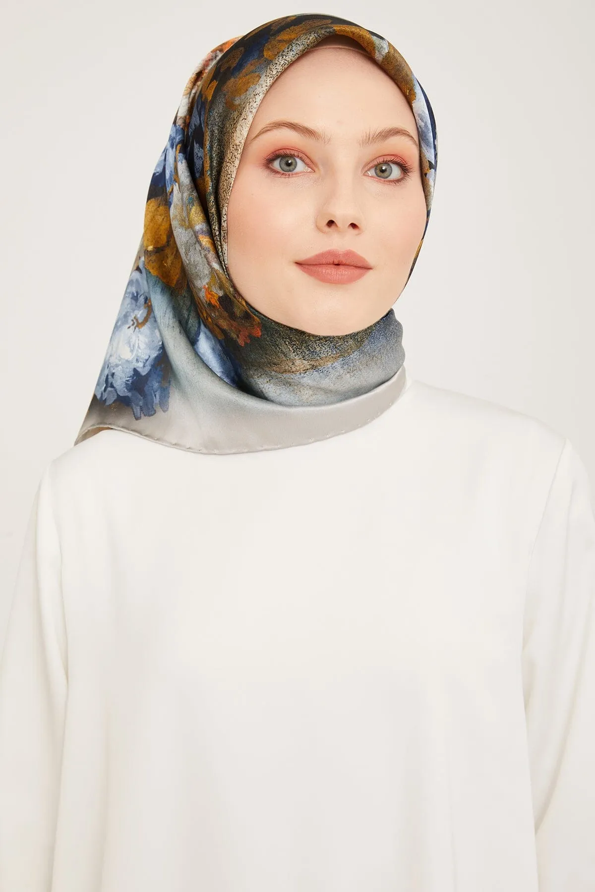 Armine Kemboja Floral Silk Scarf #52