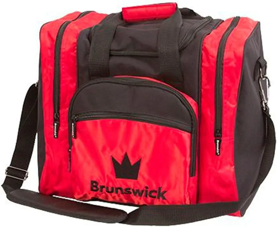 Brunswick Edge Single Tote Bowling Bag, Red