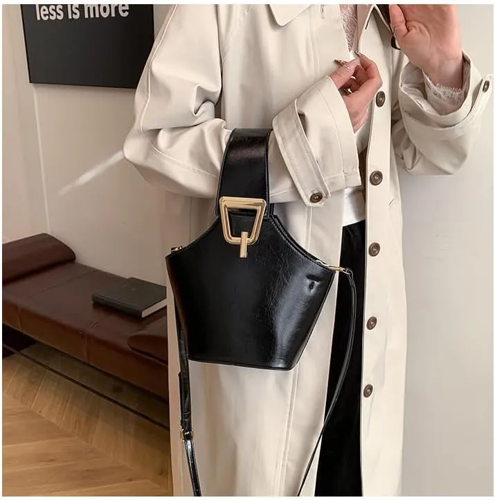 Bucket Bags for Women Top Handle Bag Cross Body Handbag Vegan Leather Shoulder Hobo Tote Bag Trendy Crossbody Purse