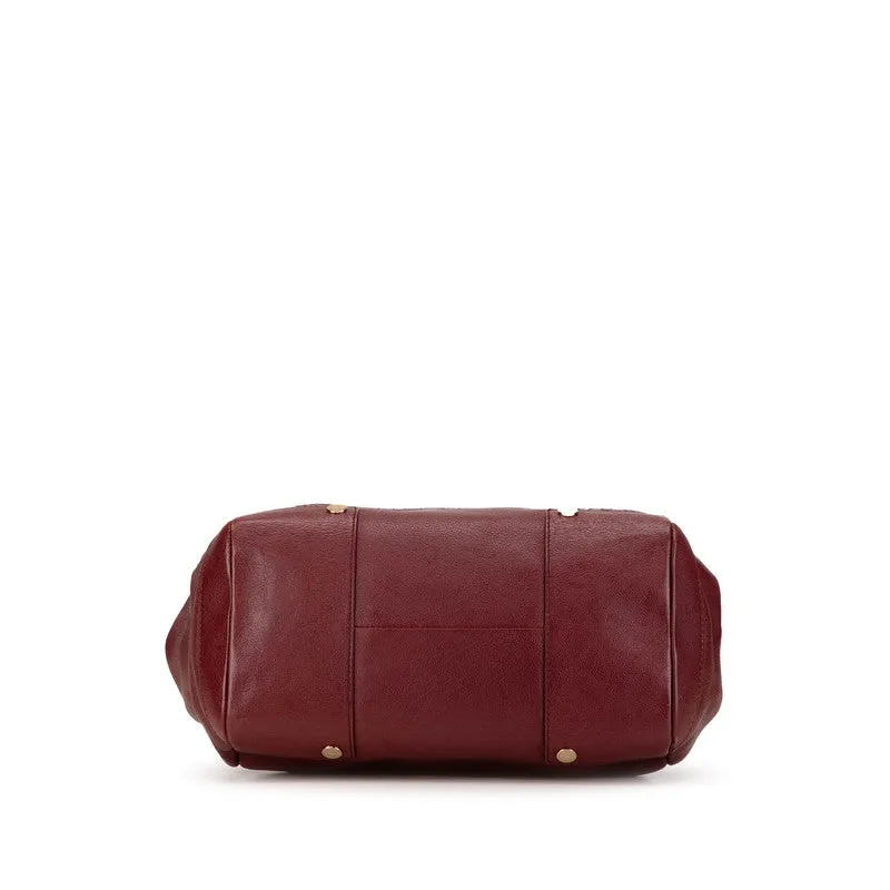 Bvlgari Sotirio Leather Handbag Red