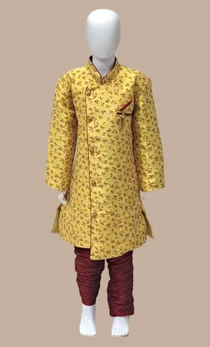 Canary Yellow Embroidered Kurta Set