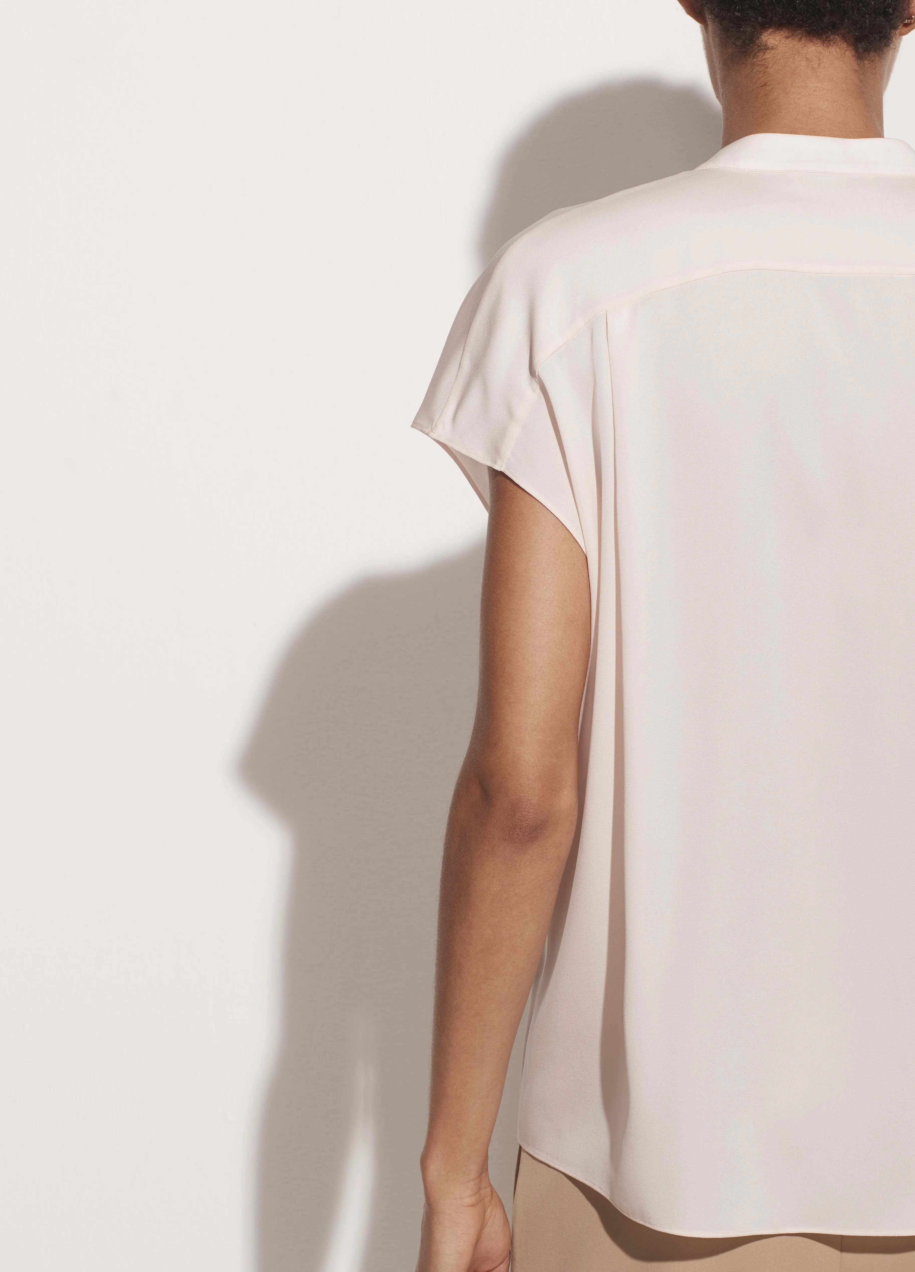 Cap Sleeve Popover in Porcelain