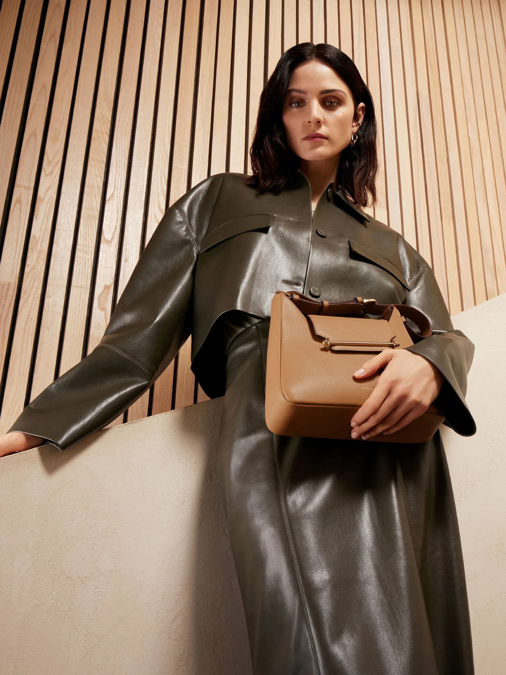Caramel Multrees hobo shoulder bag