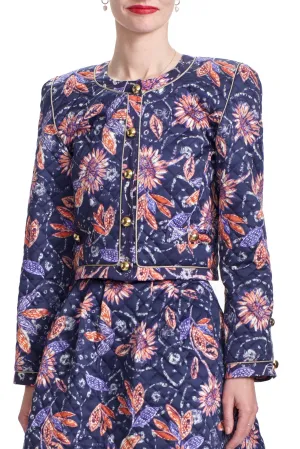 CORALIE QUILTED JACKET- Chalk Flower