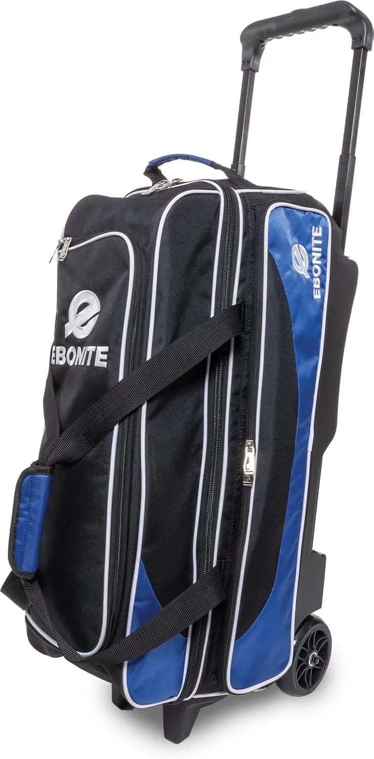 Ebonite Transport Triple Roller Bowling Bag (Blue)