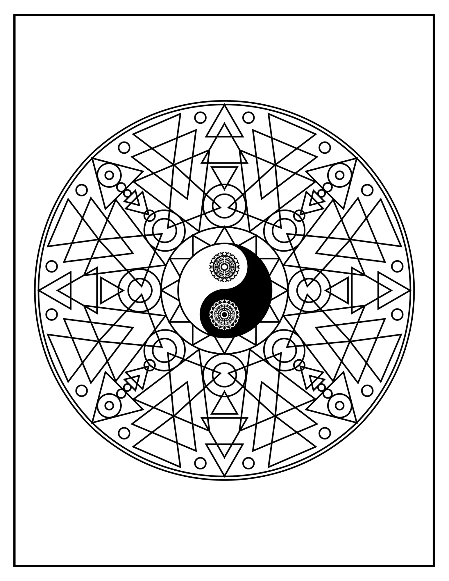 Find Your Serenity: Printable Mandala Coloring Book - Peace