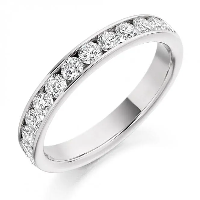 Harmony Collection 0.75ct Round Brilliant 3.2mm Half Eternity Ring