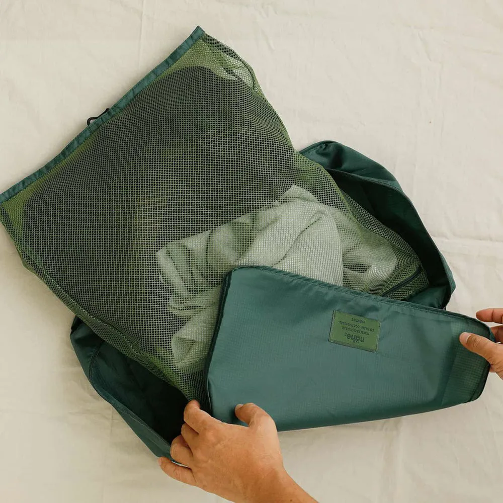 HIGHTIDE Nahe series travel storage bag three-piece set GB317 large, medium and small travel storage bag khaki black blue green