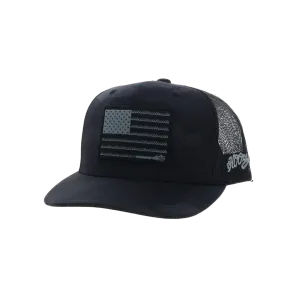 Hooey Kid's Liberty Roper 6 Panel Trucker Black Cap