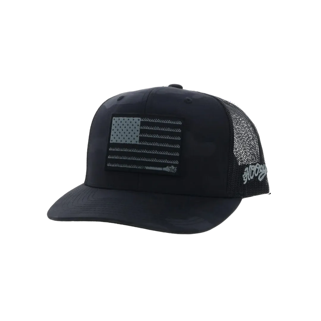 Hooey Kid's Liberty Roper 6 Panel Trucker Black Cap