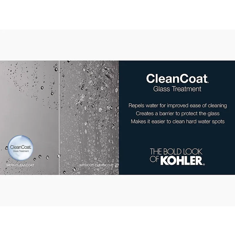 Levity 74" Clear Glass Sliding Shower Door in Brushed Nickel with 0.38" Thick Glass