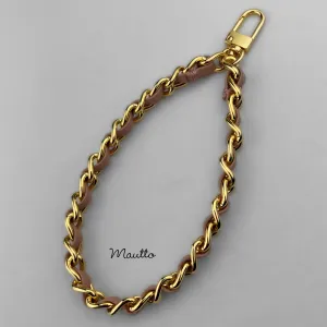 Luxury Wrist Strap for WOC, Clutch, SLGs, Wallet, Keys - Genuine Leather Woven-in by Hand
