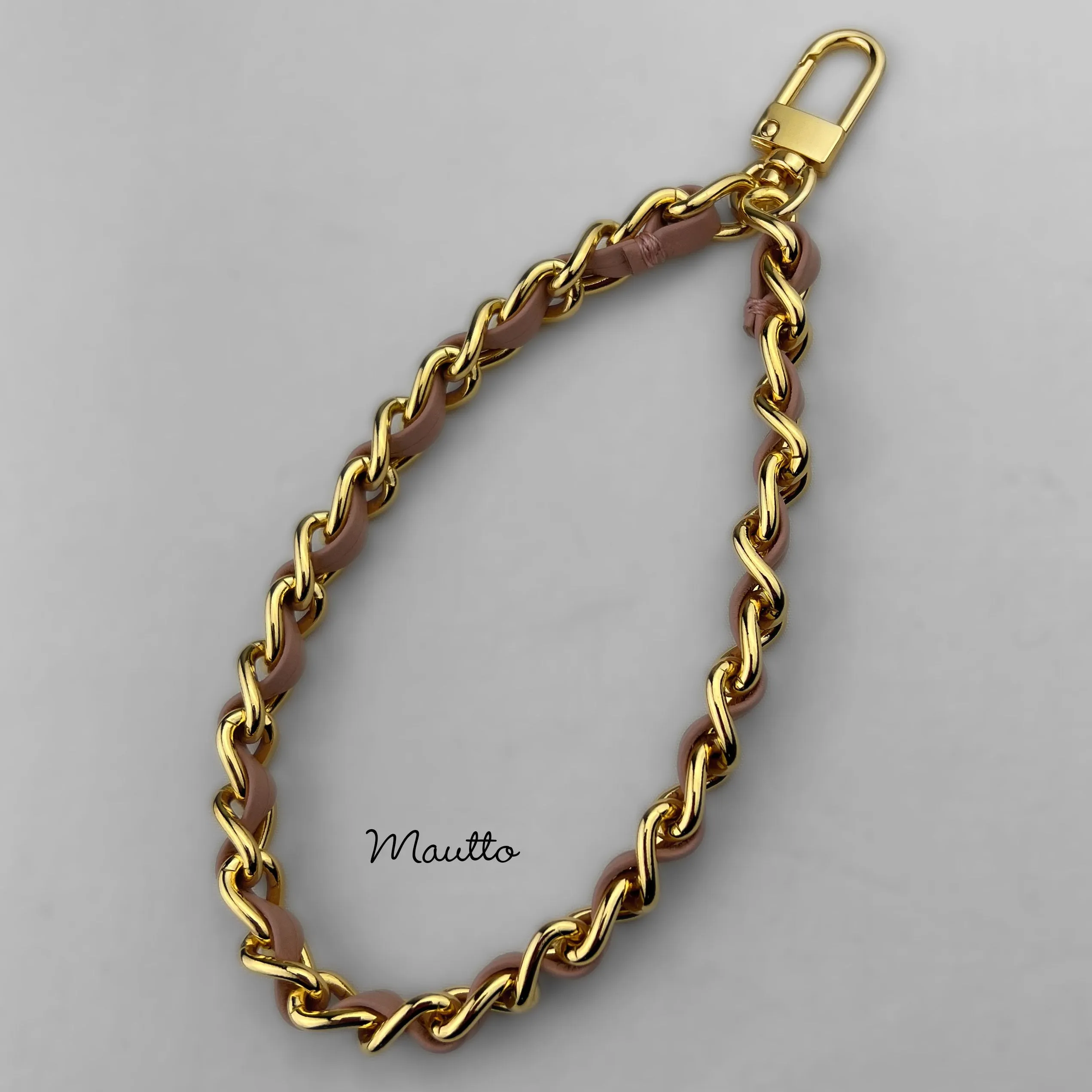 Luxury Wrist Strap for WOC, Clutch, SLGs, Wallet, Keys - Genuine Leather Woven-in by Hand