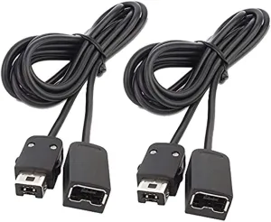 NES Classic Controller Extension Cable 3M / 10ft (2-Pack), SNES Extension Power Cord Compatibility Nintendo SNES Classic Edition Controller (2017) and Mini NES Classic Edition (2016), Wii, Wii U