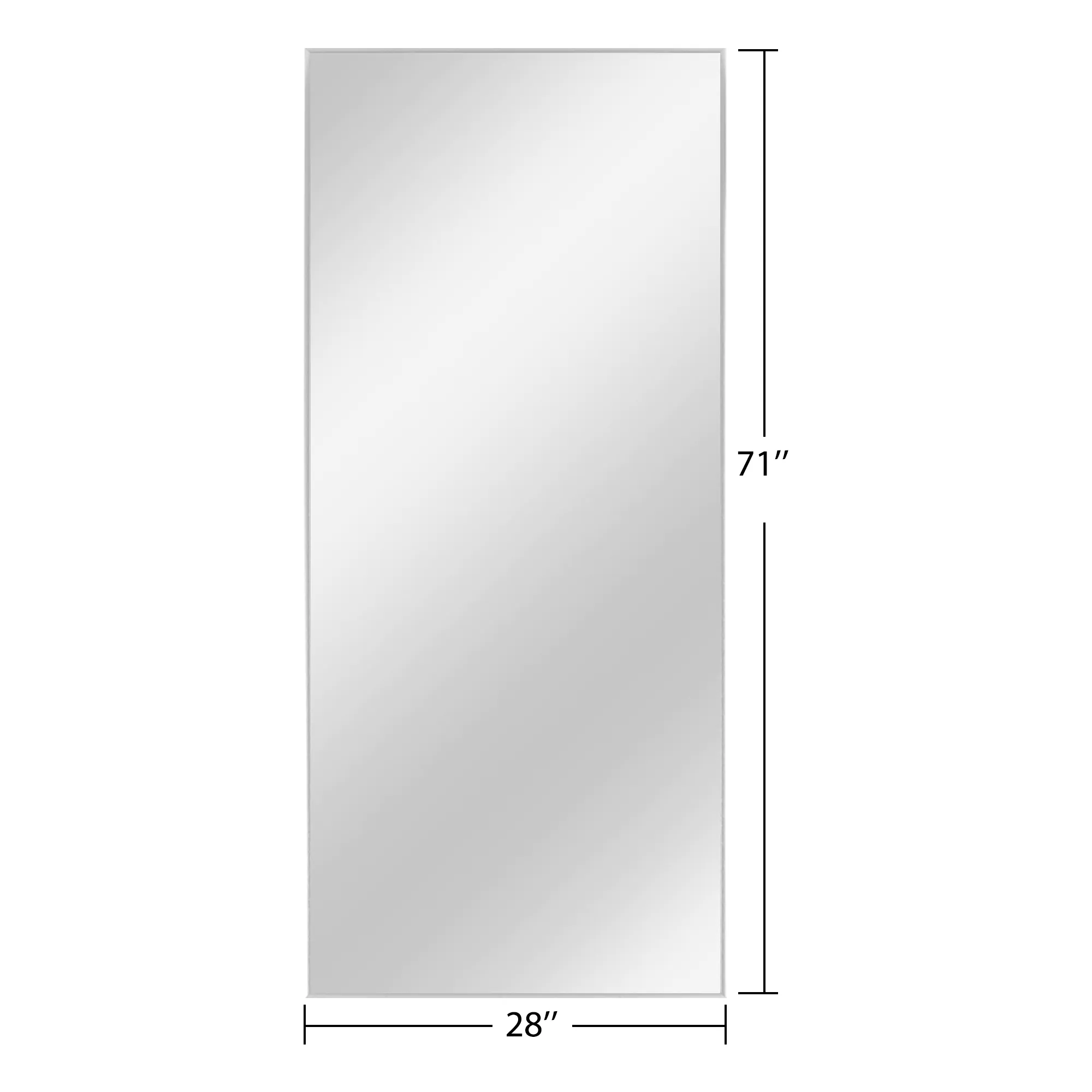 Rachel 71" x 28" Metal Framed Full Length Oversized Mirror