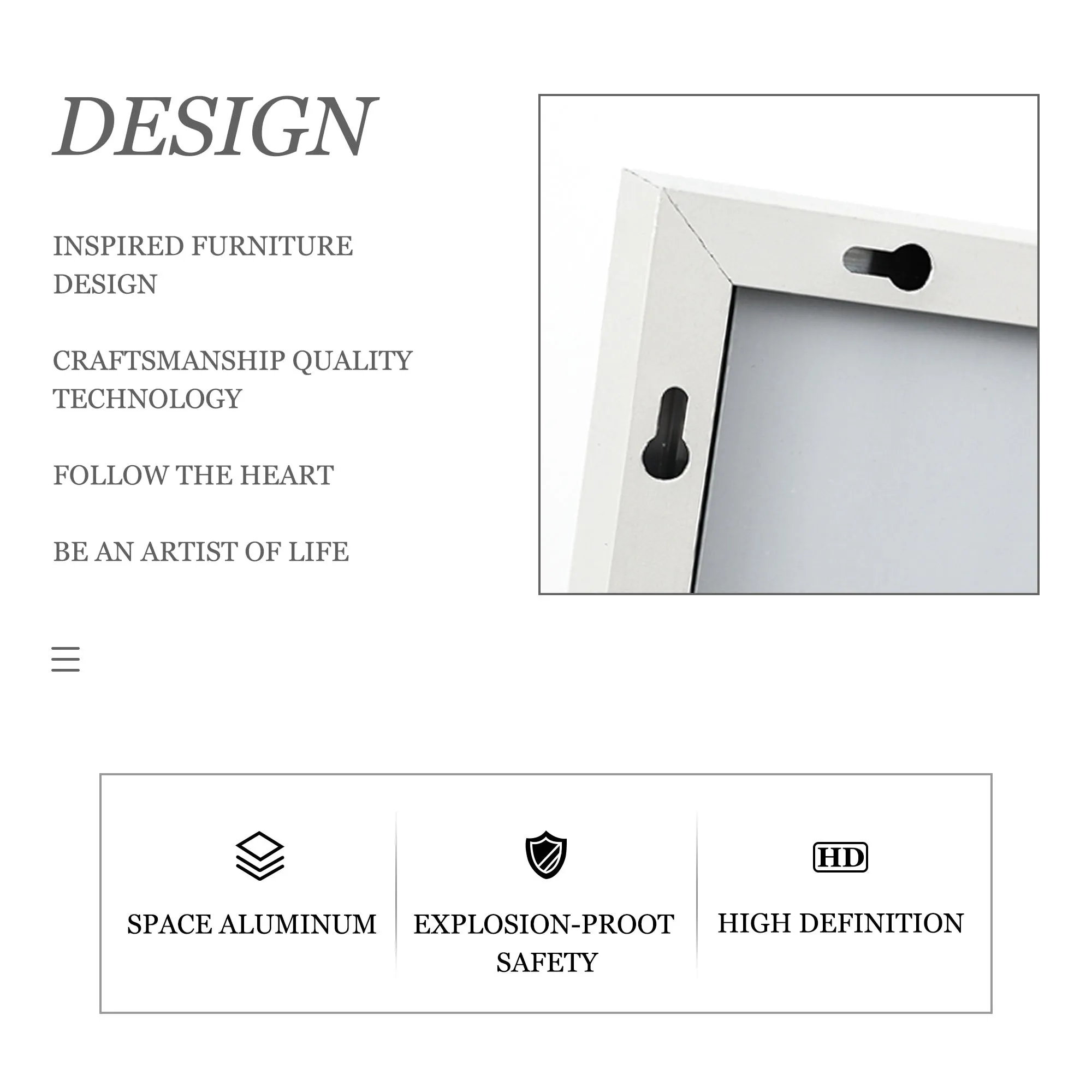 Rachel 71" x 28" Metal Framed Full Length Oversized Mirror