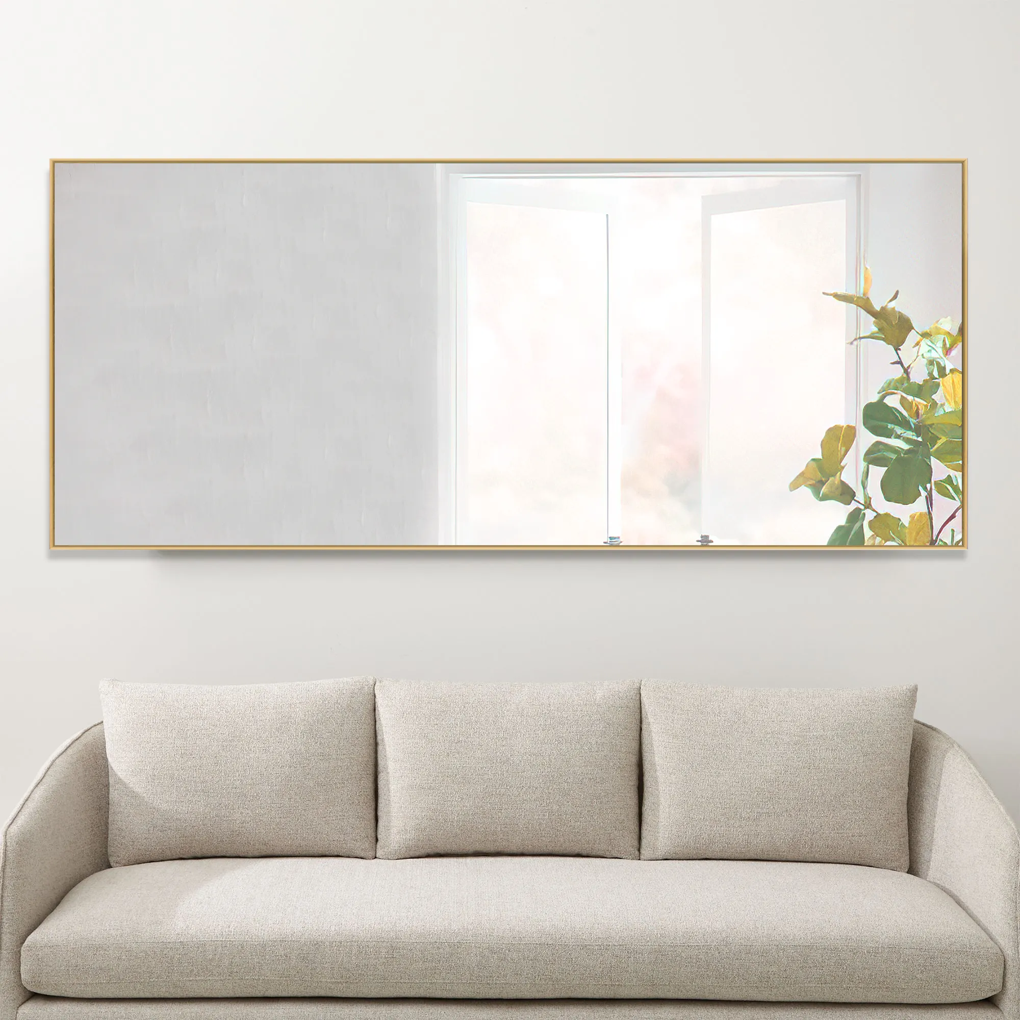 Rachel 71" x 28" Metal Framed Full Length Oversized Mirror