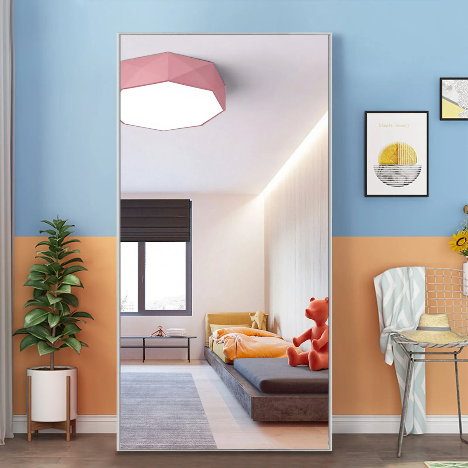 Rachel 71" x 28" Metal Framed Full Length Oversized Mirror