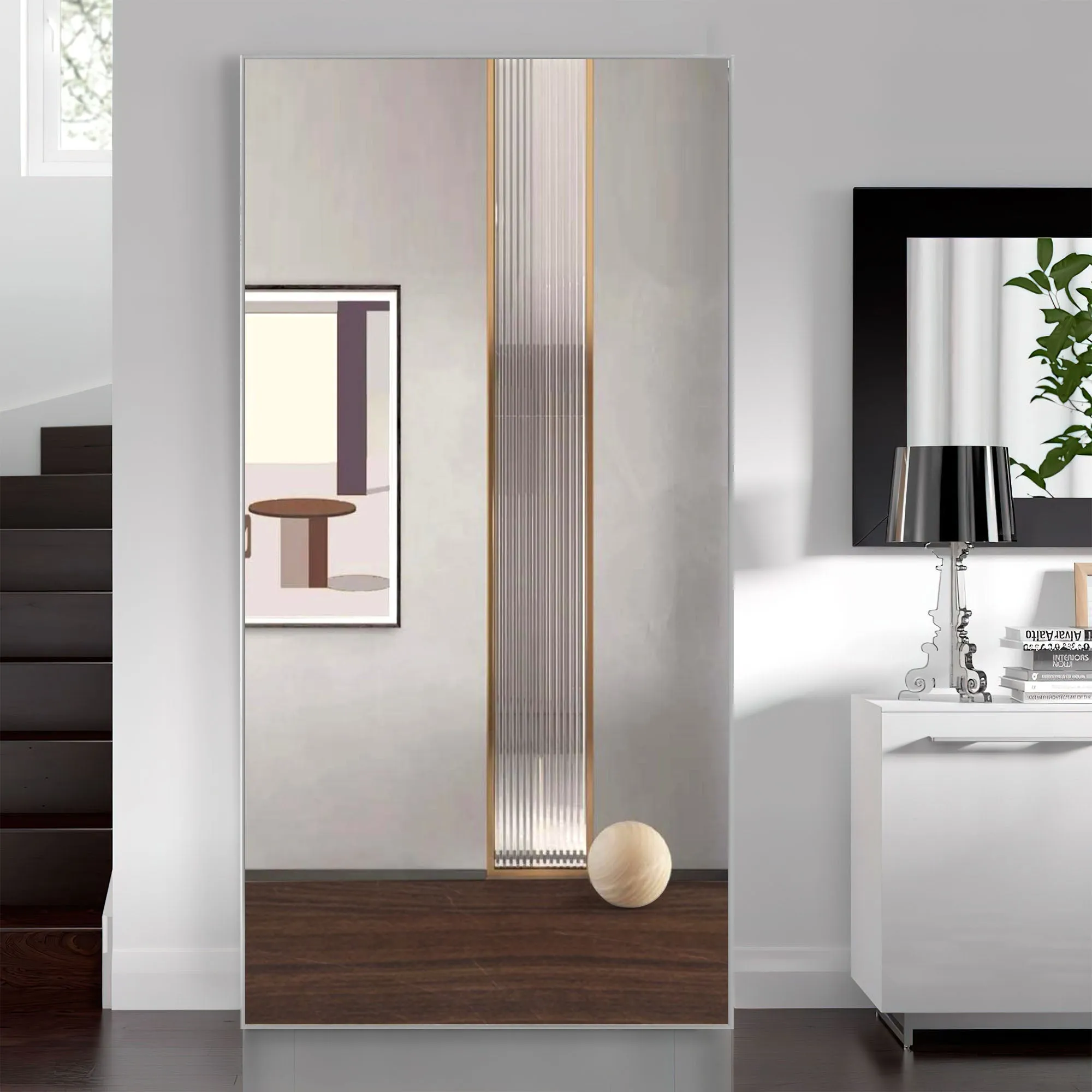 Rachel 71" x 28" Metal Framed Full Length Oversized Mirror