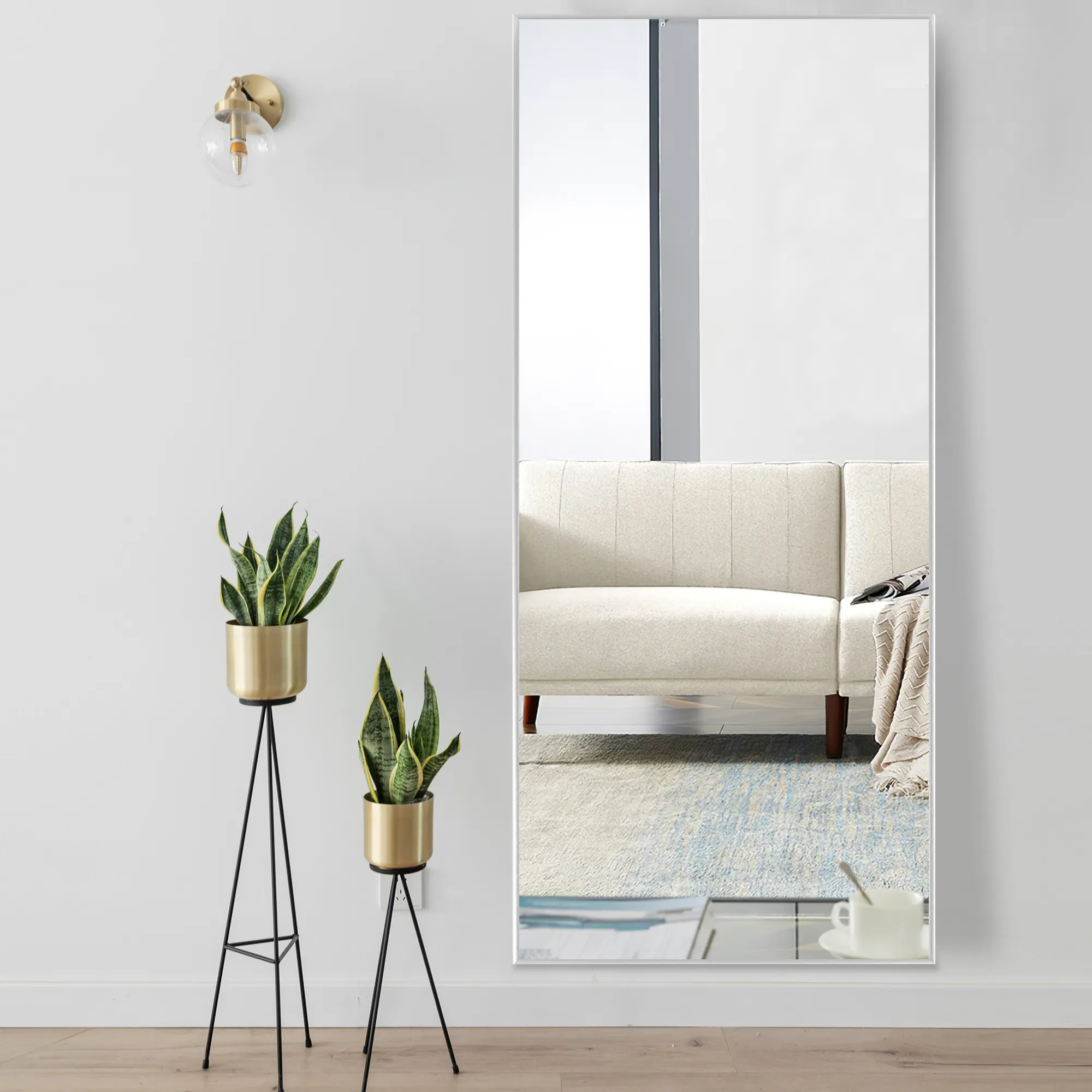 Rachel 71" x 28" Metal Framed Full Length Oversized Mirror