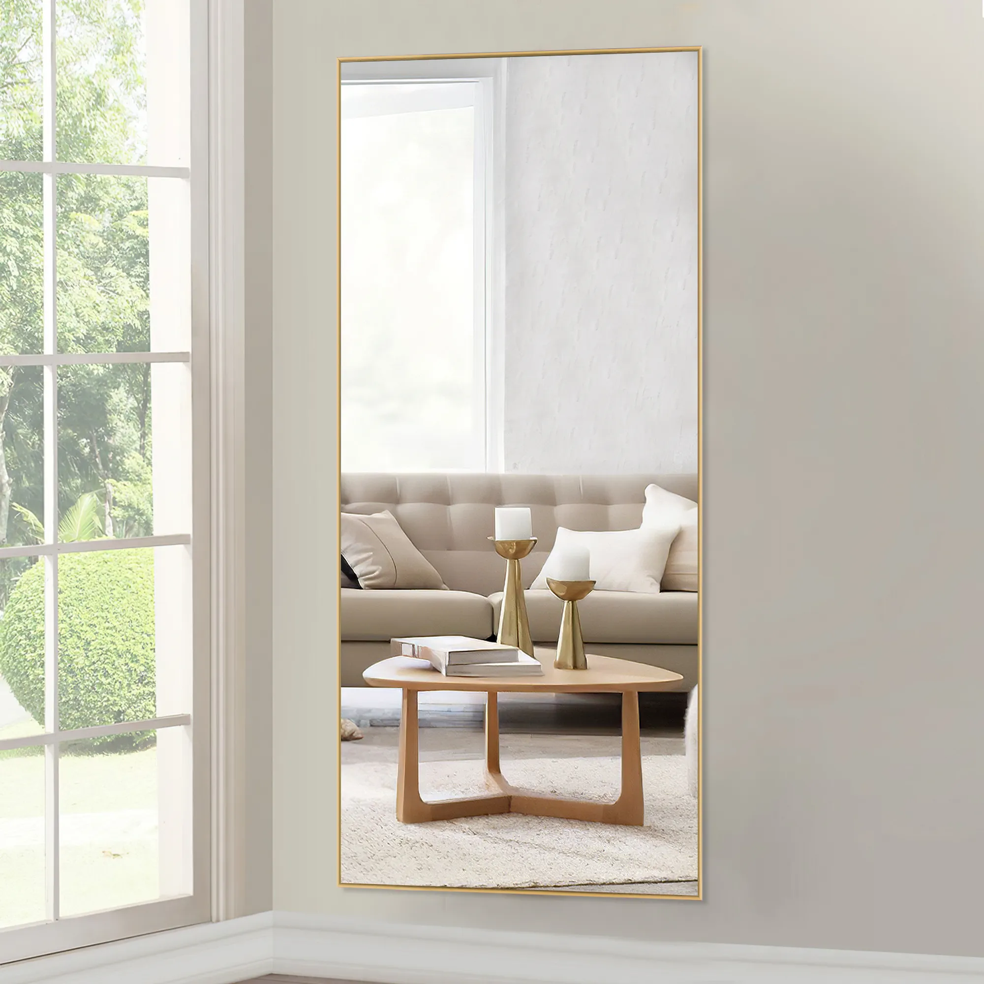 Rachel 71" x 28" Metal Framed Full Length Oversized Mirror