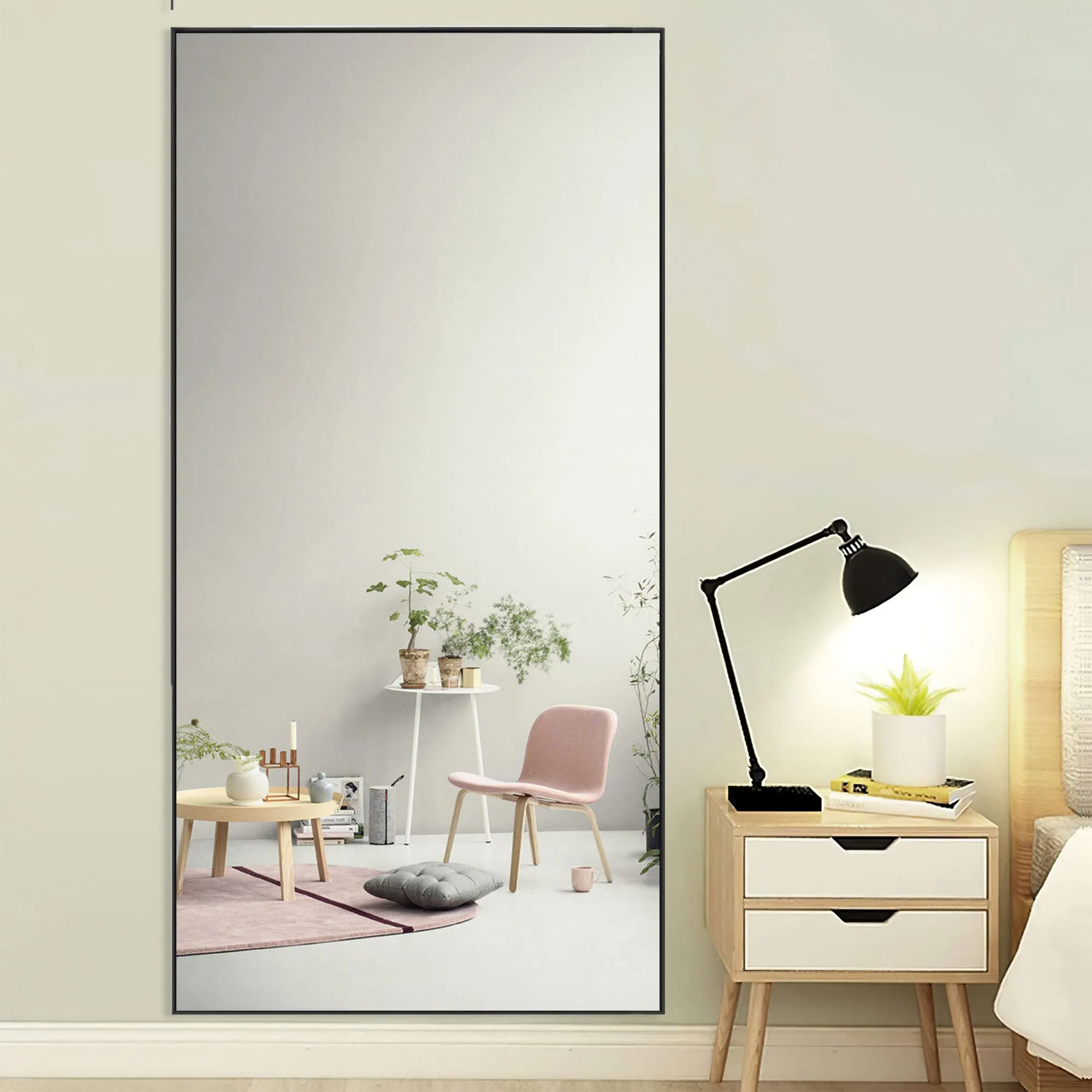 Rachel 71" x 28" Metal Framed Full Length Oversized Mirror