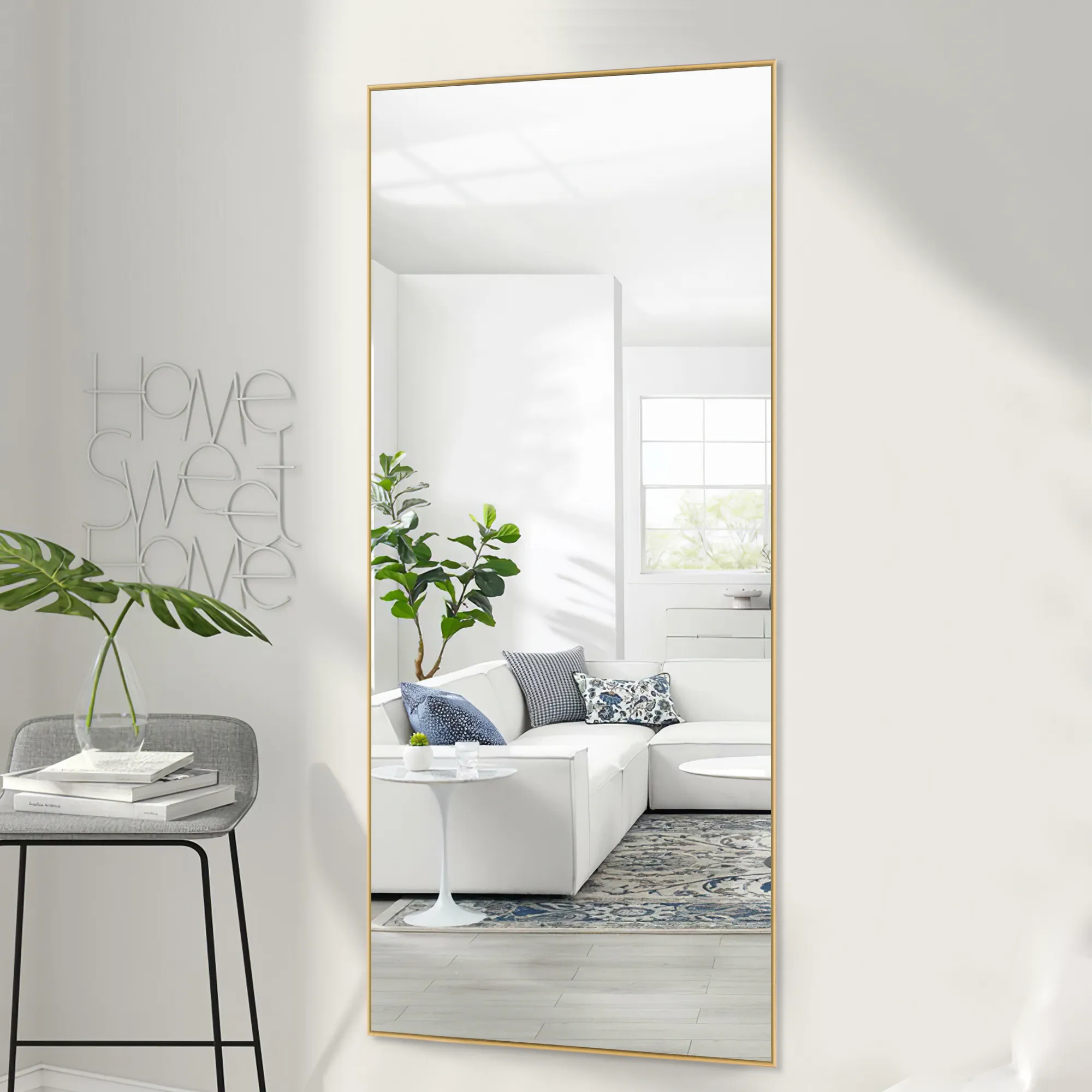 Rachel 71" x 28" Metal Framed Full Length Oversized Mirror