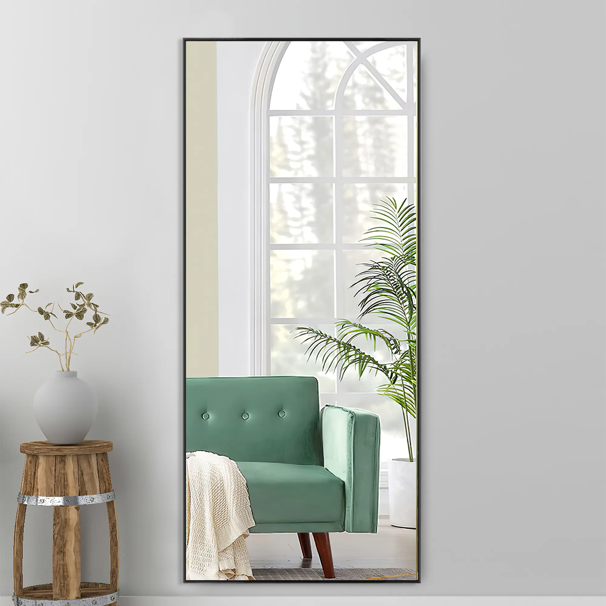 Rachel 71" x 28" Metal Framed Full Length Oversized Mirror