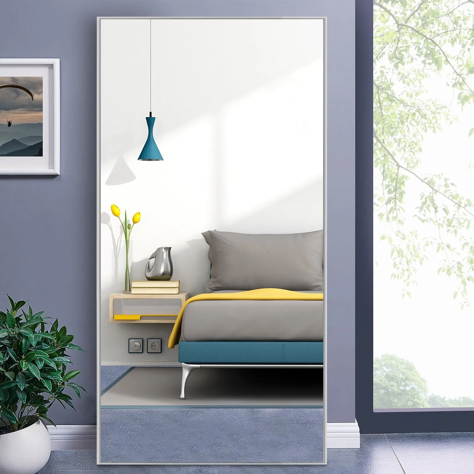 Rachel 71" x 28" Metal Framed Full Length Oversized Mirror