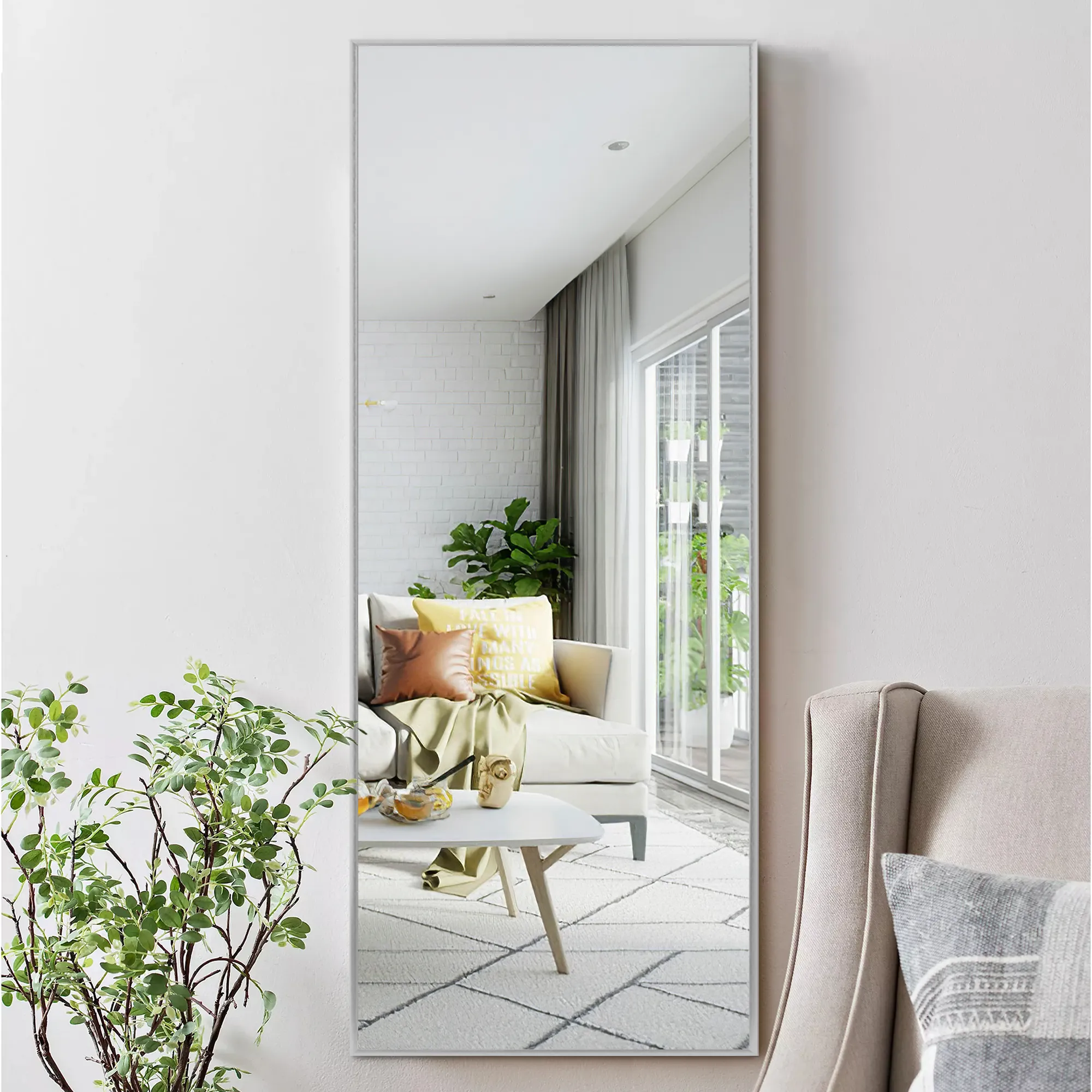 Rachel 71" x 28" Metal Framed Full Length Oversized Mirror