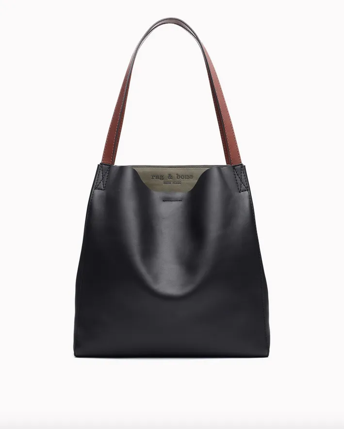 Rag & Bone - Passenger Tote in Black/Olive Night