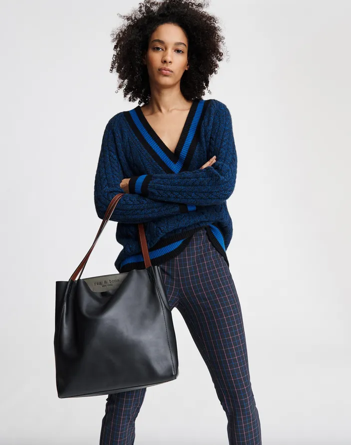 Rag & Bone - Passenger Tote in Black/Olive Night