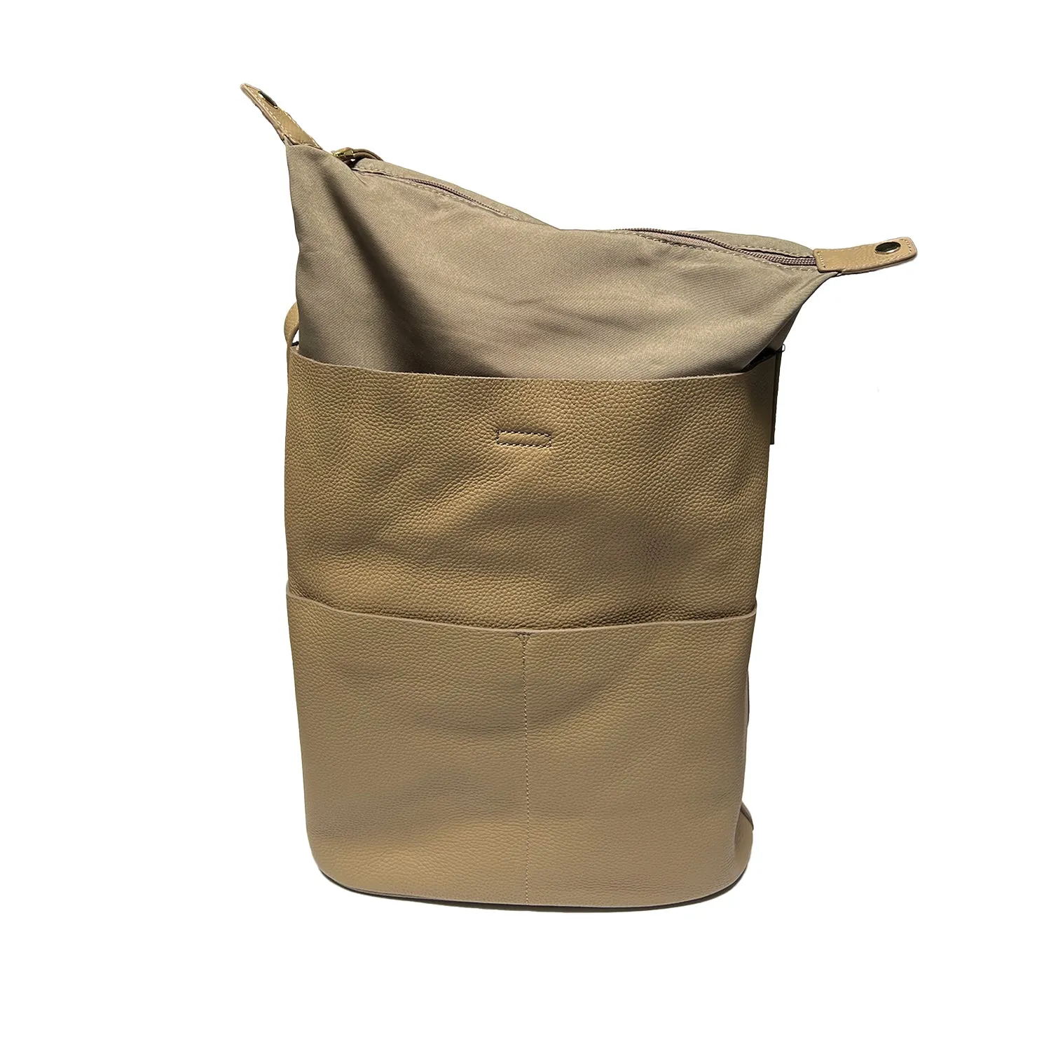 Ry & Ginger Leather Tote in Taupe