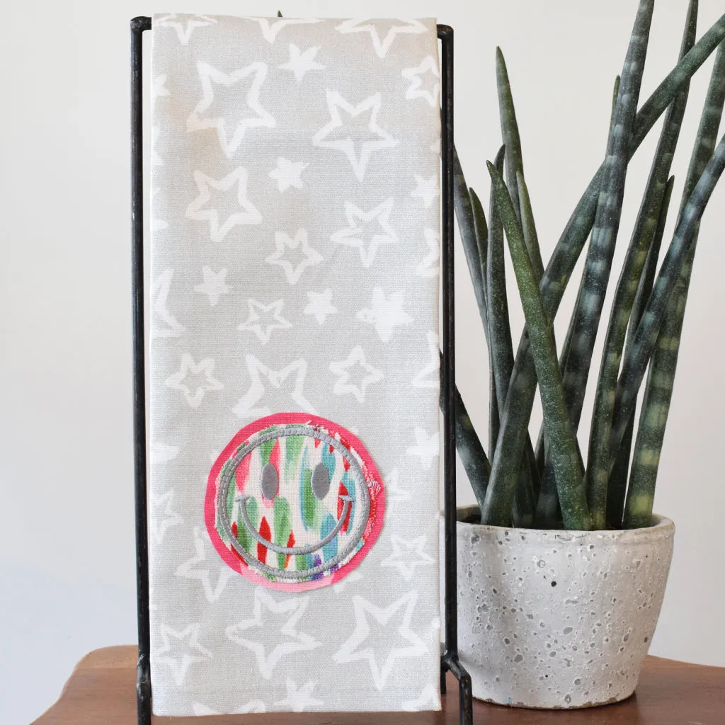 Smiley with Stars Hand Towel