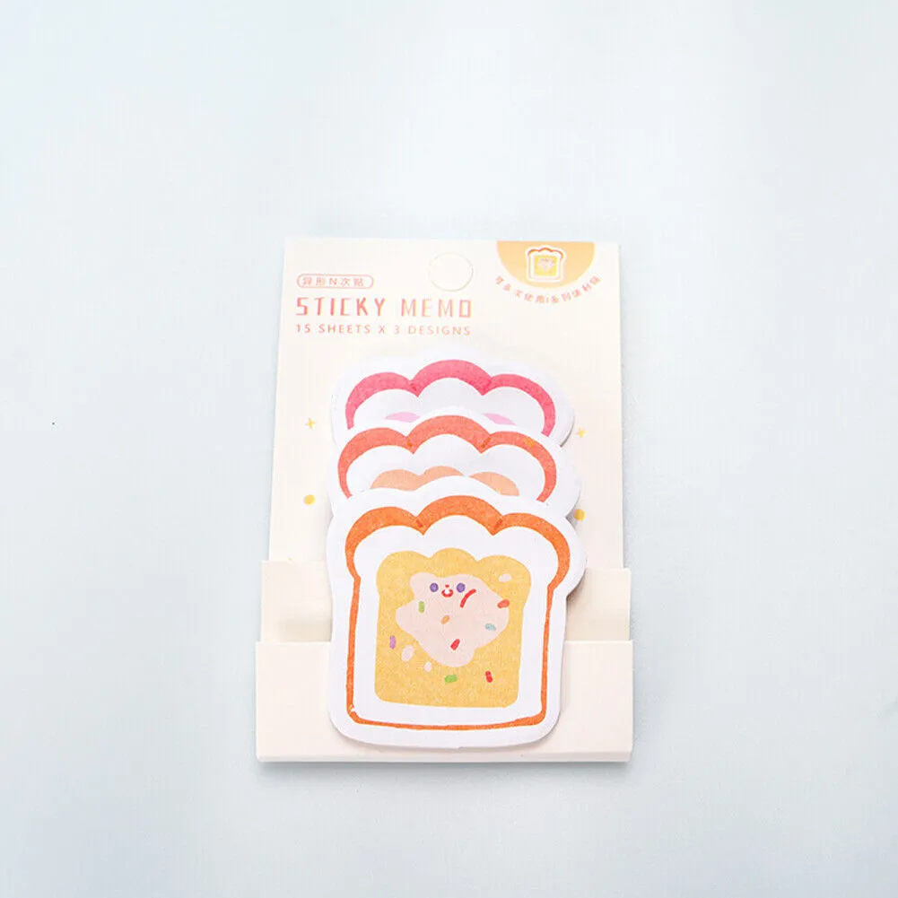 US 6-12 Pc (270-540 Pages Total) Sticky Notes Animals Shape Self-Stick Memo Pads