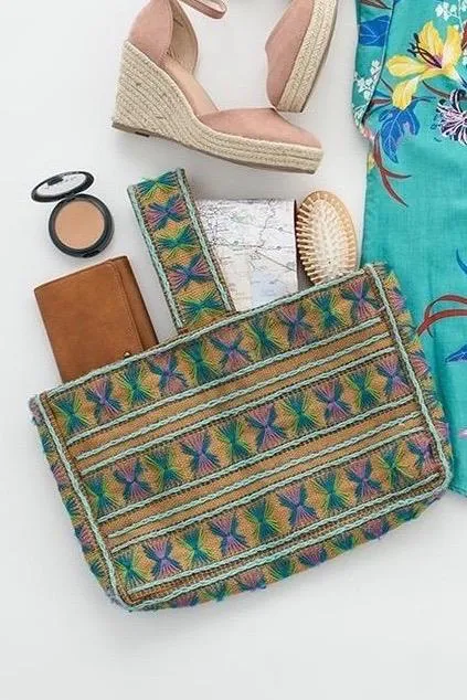 Vintage 1970s Jute Market Tote Bag