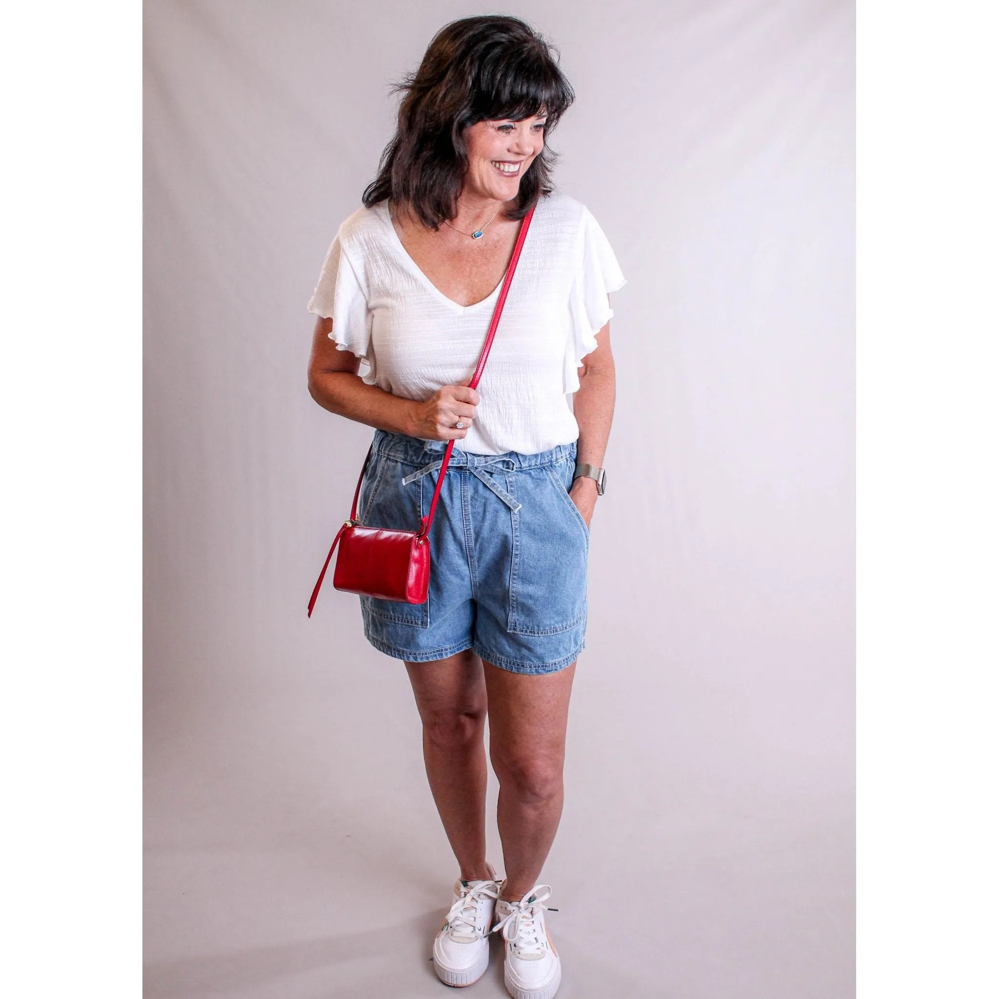Wishlist Denim Shorts with Drawstring Waist
