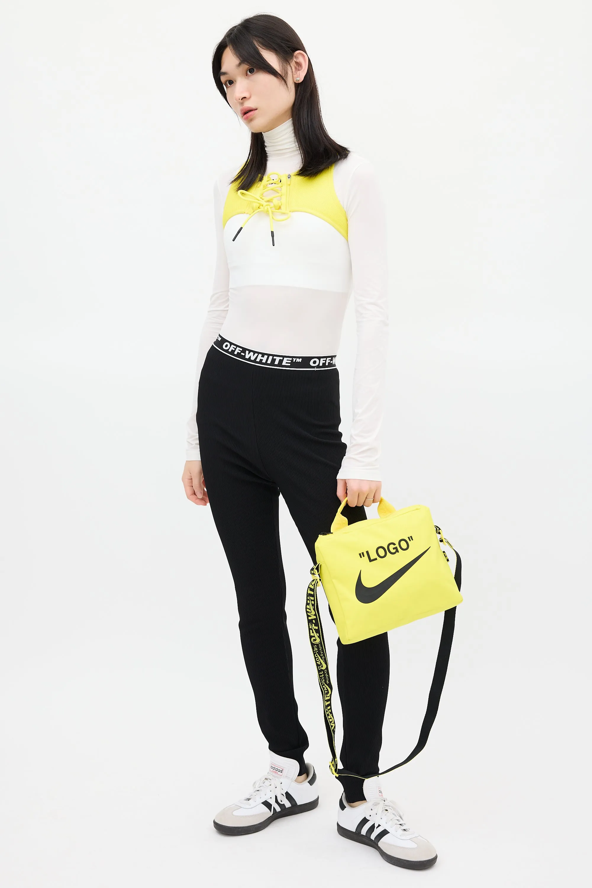 X Nike Yellow & Black Chest Bag