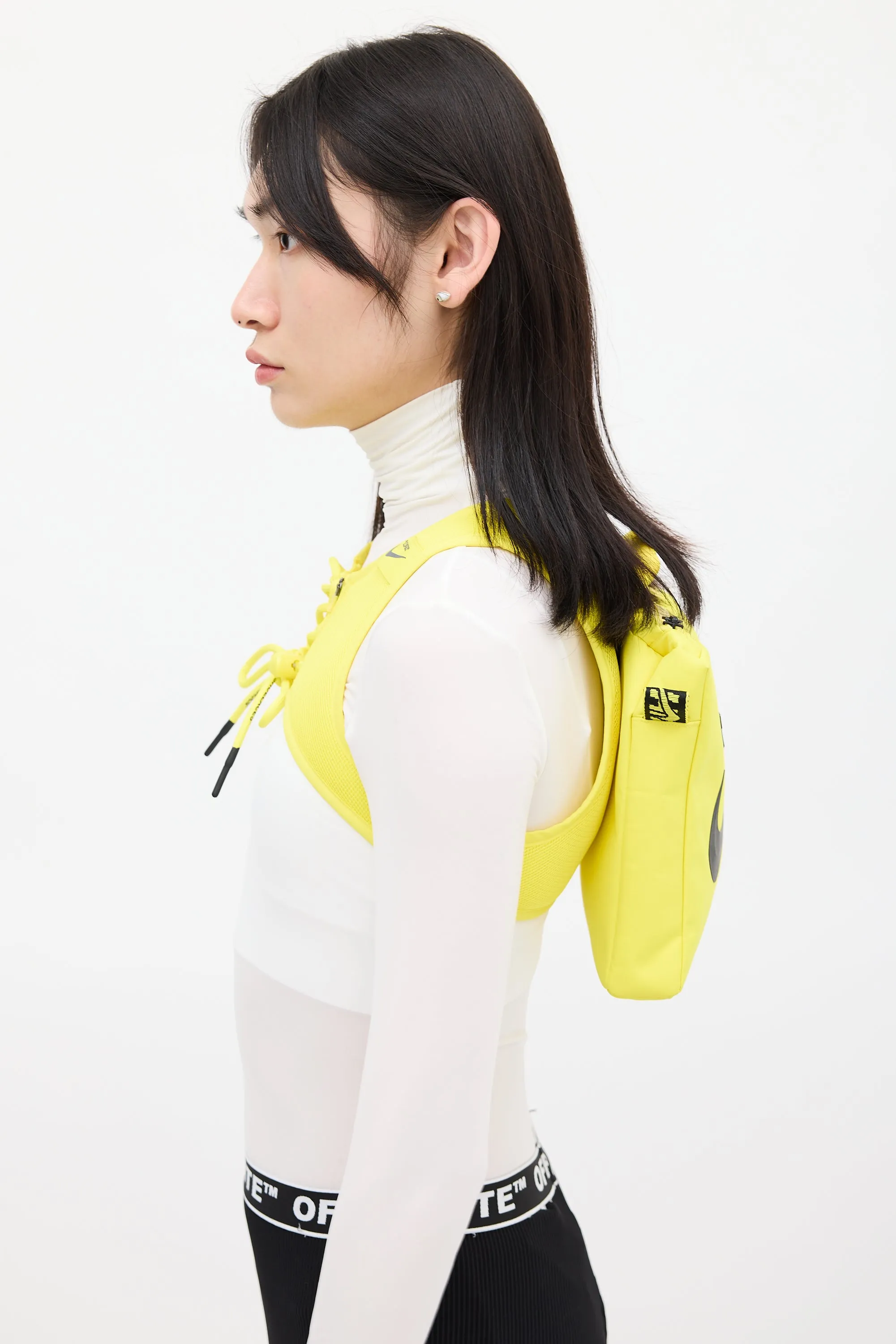 X Nike Yellow & Black Chest Bag