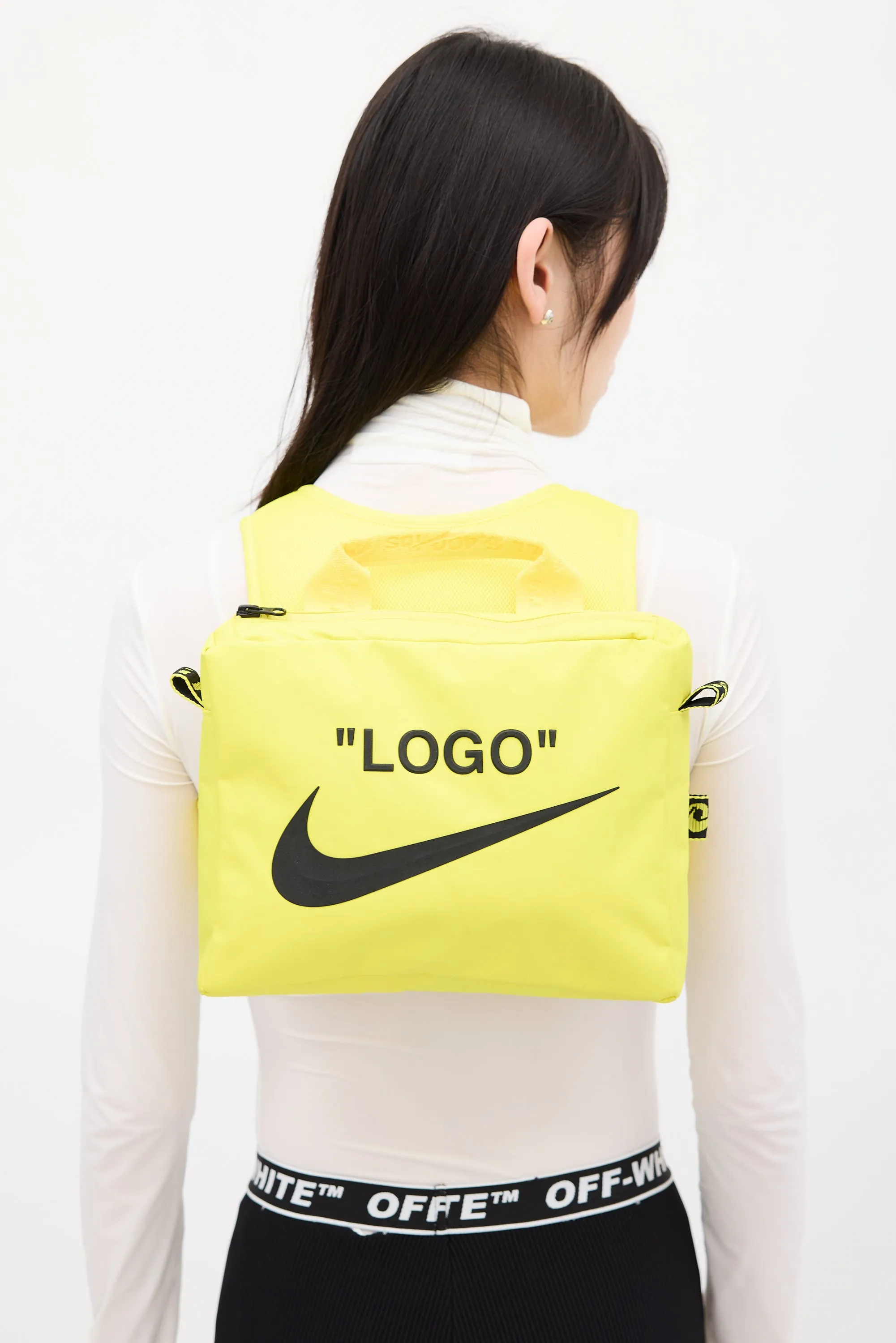 X Nike Yellow & Black Chest Bag